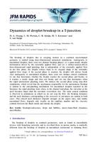Dynamics of droplet breakup in a T-junction