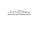 Integration of drinking water treatment plant process models and emulated process automation software