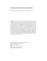 Continuous road network generalization