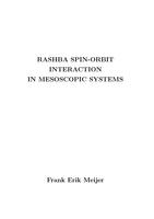 Rashba spin-orbit interaction in mesoscopic systems