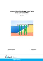 Bow Thruster Currents at Open Quay Constructions on Piles