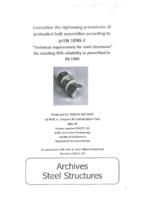 Evaluation the tightening procedures of preloaded bolt assemblies according to prEN 1090-2