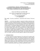 A Monomial Chaos Approach for Efficient Uncertainty Quantification in Computational Fluid Dynamics