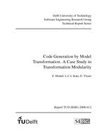 Code Generation by Model Transformation: A Case Study in Transformation Modularity