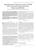 High performance repetitive control of PWM DC-AC converters with real-time phase-lead FIR filter