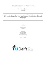 2D Modelling of a fold and thrust belt in the French Prealps