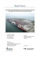 Comparison of quay wall designs in concrete, steel, wood and composites with regard to the CO2-emission and the Life Cycle Analysis