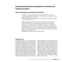 Engineering Performance Simulations in Architectural Design Conception