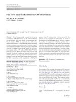 Fast error analysis of continuous GPS observations