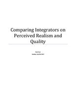 Comparing Integrators on Perceived Realism and Quality