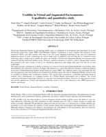 Usability in virtual and augmented environments: A qualitative and quantitative study