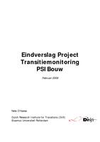Eindverslag Project Transitiemonitoring PSIBouw