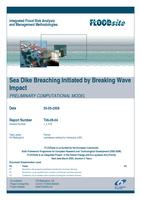 Sea dikes breaching initiated by breaking wave impacts - Preliminary computational model