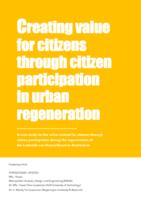 Creating value for citizens through citizen participation in urban regeneration