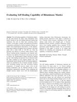 Evaluating Self Healing Capability of Bituminous Mastics