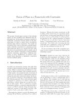 Fusion of Plans in a Framework with Constraints