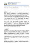 Effectiveness and reliability analysis of emergency measures for flood prevention