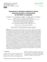 Assessment of calculation methods for calcium carbonate saturation in drinking water for DIN 38404-10 compliance
