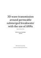 3D wave transmission around permeable submerged breakwaters with the use of Artificial Neural Networks