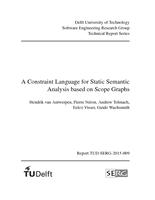 A Constraint Language for Static Semantic Analysis based on Scope Graphs