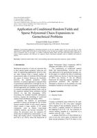 Application of Conditional Random Fields and Sparse Polynomial Chaos Expansions to Geotechnical Problems