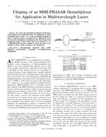 Chirping of an MMI-PHASAR demultiplexer for application in multiwavelength lasers