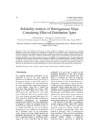 Reliability Analysis of Heterogeneous Slope Considering Effect of Distribution Types