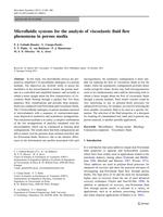 Microfluidic systems for the analysis of viscoelastic fluid flow phenomena in porous media