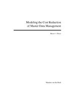 Modeling the Cost Reduction of Master Data Management