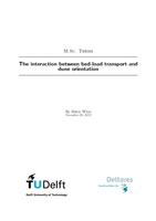 The interaction between bed-load transport and dune orientation