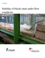 Stability of block mats under flow conditions