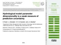 Hydrological model parameter dimensionality is a weak measure of prediction uncertainty (discussion paper)