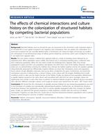 The effects of chemical interactions and culture history on the colonization of structured habitats by competing bacterial populations