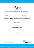 LTE Performance Measurement In Trial Network & Validation Of LTE Performance Estimation Models
