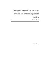 Design of a coaching support system for evaluating sport tactics
