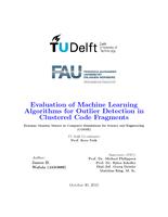 Evaluation of Machine Learning Algorithms for Outlier Detection in Clustered Code Fragments