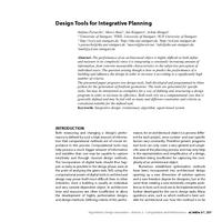 Design Tools for Integrative Planning