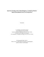 Spectrum Trading in the United Kingdom: Considering Market-Based Liberalization from Two Perspectives