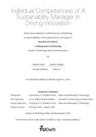 Individual Competencies of A Sustainability Manager in Driving Innovation