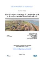 Research on the safety level of a diaphragm wall in river dikes, using a Monte Carlo analysis