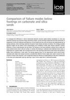Comparison of failure modes below footings on carbonate and silica sands