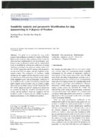 Sensitivity analysis and parametric identification for ship manoeuvring in 4 degrees of freedom
