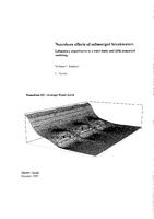 Nearshore efffects of submerged breakwaters: Laboratory experiments in a wave basin 2HD numerical modeling
