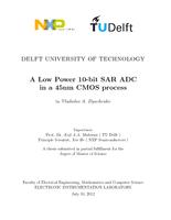 A Low Power 10-bit SAR ADC in a 45nm CMOS process