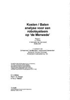 Robuust Kosten/Baten analyse voor een robotsysteem op de Merwede