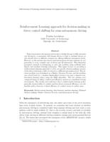 Reinforcement Learning approach for decision-making in driver control shifting for semi-autonomous driving