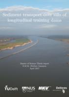 Sediment transport over sills of longitudinal training dams