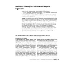 Innovative Learning for Collaborative Design in Ergonomics