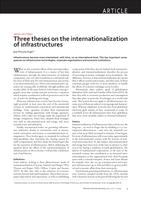 Three theses on the internationalization of infrastructures