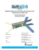 Detailed design and verification of a structure and mechanisms for Delfi-n3Xt